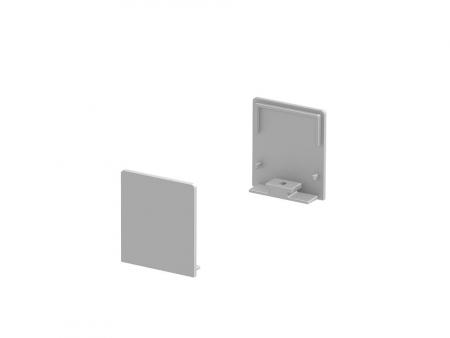SLV 1000562 GRAZIA 20 Endkappe für GRAZIA Aufbauprofil flach, 2 Stk., hohe Ausführung, alu