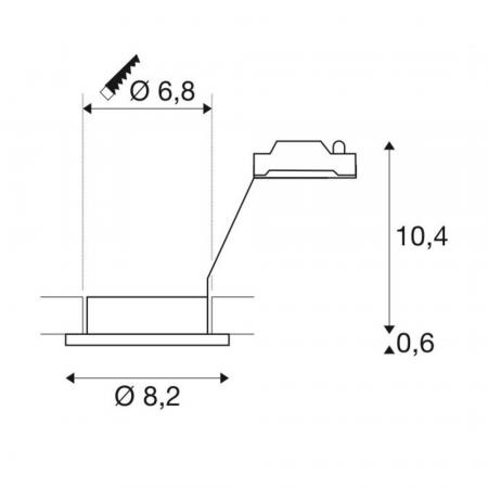 SLV 1001168 LED Einbauleuchte für den Außenbereich DOLIX OUT QPAR51 chrom matt