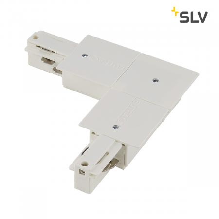 SLV 1001537 EUTRAC L-Verbinder für 3-Phasen Einbauschiene verkehrsweiss Erde innen