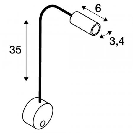 SLV 1002430 Flexible LED Wand- und Leseleuchte DIO FLEX PLATE schwarz 2700K