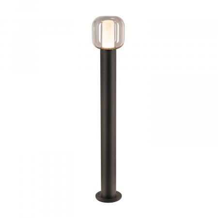 SLV 1004681 OVALISK 100cm hohe LED Wegeleuchte mit Glaskugel anthrazit mit umschaltbarer Farbtemperatur warm- oder neutralweiß