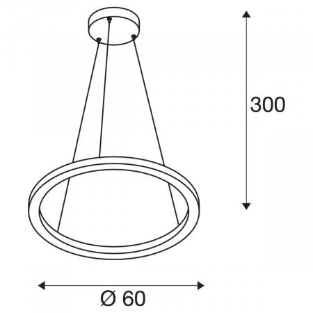 SLV 1004760 ONE 60 PD PHASE UP/DOWN Indoor LED Pendelleuchte weiß CCT switch 2700/3000K