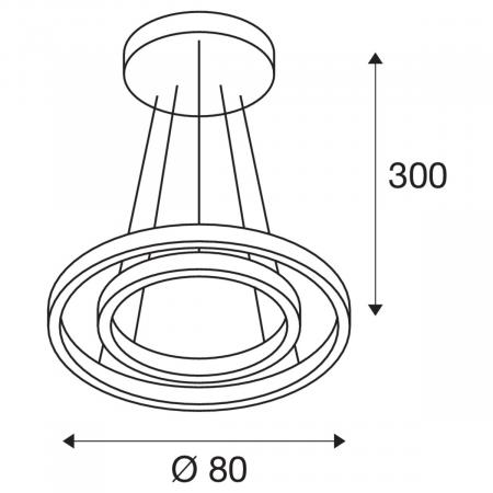 SLV 1004768 ONE DOUBLE PD DALI UP/DOWN Indoor LED Pendelleuchte weiß CCT switch 3000/4000K