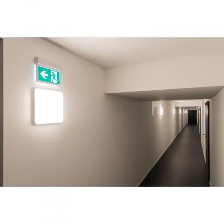 Bewegungsmelder LED Wand- und Deckenleuchte SIMA weiß 3000K linkl. starker warmweißer LED SLV 1005088