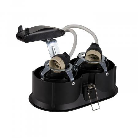 SLV 1006121 HORN double QPAR51 Deckeneinbauleuchte schwarz