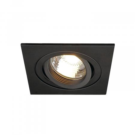 SLV 199990 PIREQ SQUARE Einbauleuchte mattschwarz inkl. Clipfedern für GU10