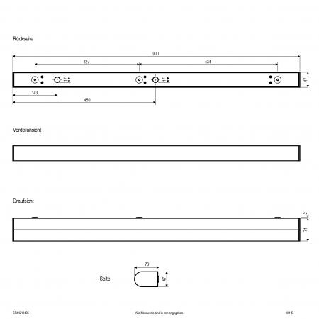 EVN SR44211425 FLAT MIRROR LED Spiegelleuchte 900 mm 10–21 W 3000–5700 K IP44