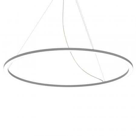 Siteco LED Pendelleuchte Silica 21 Ring-D, Ringunterseite leuchtend, DALI 2, weißaluminium (RAL 9006) 8420lm 94W