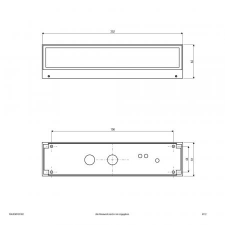 LED Edle geradlinige LED Außen Wandleuchtre up&down Licht anthrazit warmweißes Licht EVN