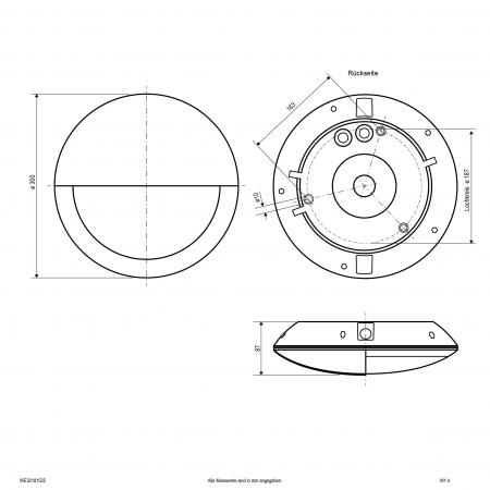 EVN WE30181525 HULK LED Wandanbauleuchte 9,5-18,5 W 3000/4000 K anthrazit IP66 IK10