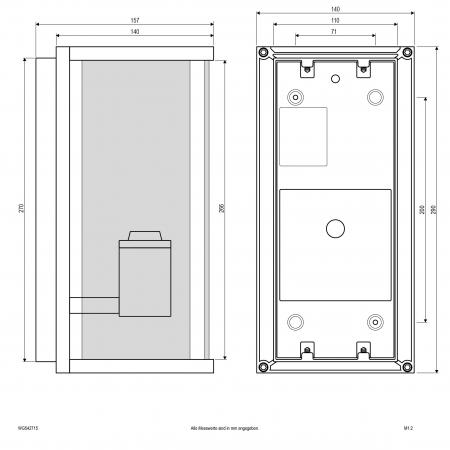 EVN WG542715 VITRUS Wandleuchte E27 IP54 anthrazit