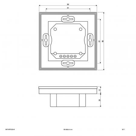 EVN WiFi-Wandpanel RGB+W (schwarz)- 230V/AC