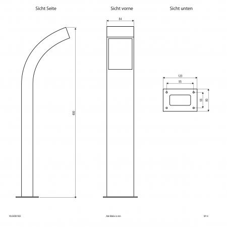EVN FONI WL54061502 LED Wegeleuchte 4,5 W 3000 K 310 lm anthrazit IP54 600 mm