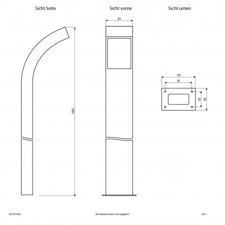 EVN FONI WL54101502 LED Wegeleuchte 4,5 W 3000 K 310 lm anthrazit IP54 1000 mm