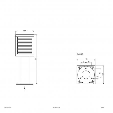 EVN WLG35101502 WLG Wegeleuchte 10W 3000K Anthrazit IP65 LED 360 mm
