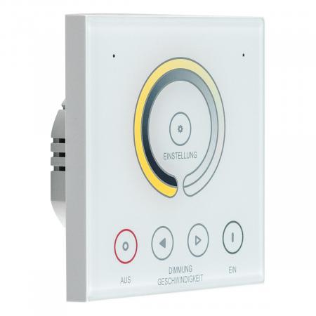 EVN WPDIMWWCWW Funkwandpanel (kabelgebunden) für Funk-Dimmer- und Weiß-Weiß-Controller, 433,9 MHz, 20 m Reichweite, Weiß