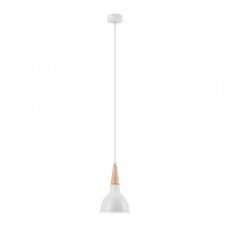 Bioledex Junges Wohnen nordische Pendelleuchte 15cm E27 weiß Metall, Holz