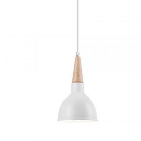 Bioledex Junges Wohnen nordische Pendelleuchte 15cm E27 weiß Metall, Holz