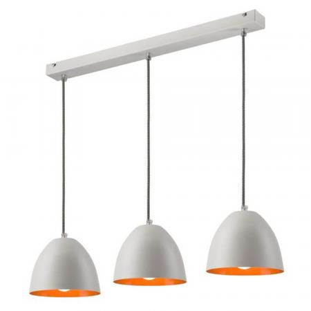 Bioledex Junges Wohnen Esstischlampe 3x E27 weiß Metall mit Textil Kabel