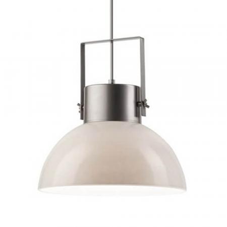 Bioledex Junges Wohnen Pendelleuchte Industrial-Design 30cm grau-weiß mit Glasschirm