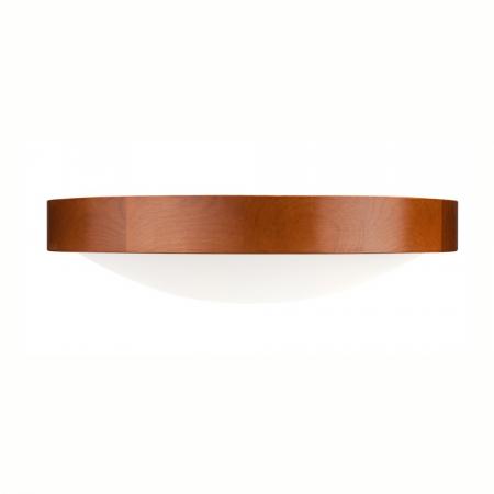 Bioledex Junges Wohnen Deckenleuchte 37cm in rotbraun aus Holz und Glas - gewölbter Diffusor
