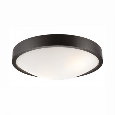 Bioledex Junges Wohnen Deckenleuchte 37cm in Wenge aus Holz und Glas - gewölbter Diffusor
