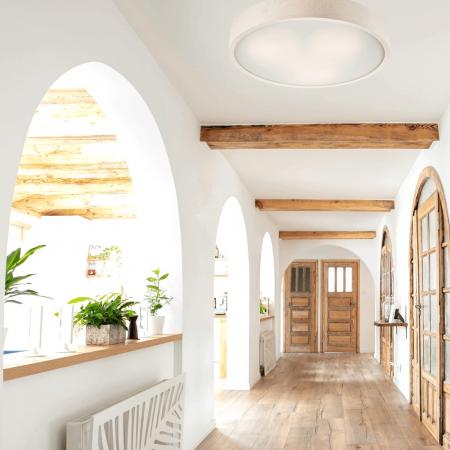 Bioledex Junges Wohnen Deckenleuchte 47cm iin weiß aus Holz und Glas