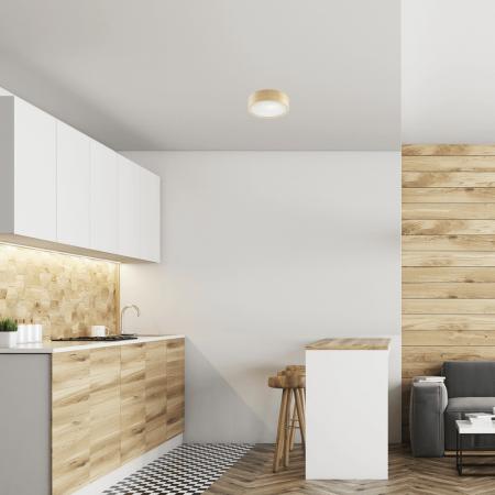 Bioledex Junges Wohnen Deckenleuchte 27cm in Kiefer aus Holz und Glas
