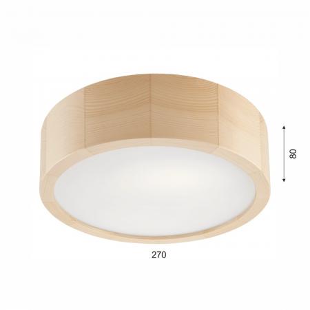 Bioledex Junges Wohnen Deckenleuchte 27cm in Kiefer aus Holz und Glas