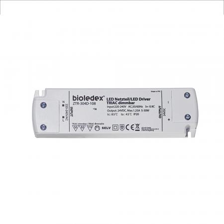 Bioledex 5-30W 24V DC LED Netzteil dimmbar TRIAC, 230VAC zu 24VDC Trafo