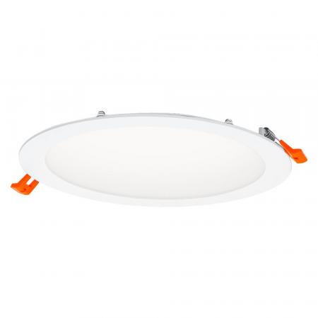 OSRAM LED Downlight ultra slim ø22,5cm weiß 4000K neutralweißes Licht - flaches Design, IP20, Einbaudurchmesser 200 mm, Einbautiefe 35 mm