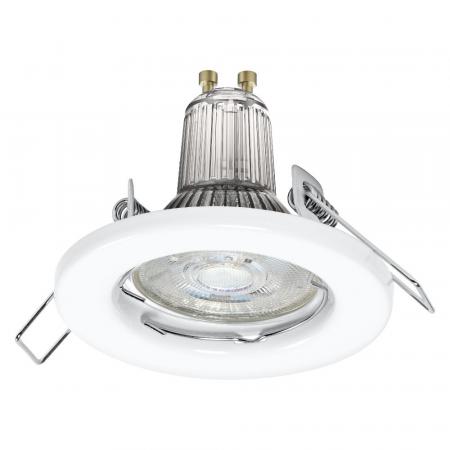 OSRAM 5er Set Spotlight  LED Einbauleuchten in Weiß warmweiße GU10 LED´s, Einbaudurchmesser 60 mm, Einbautiefe 140 mm