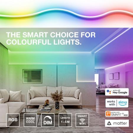 1M OSRAM Smart+ Matter Flex LED-Streifen RGB Tunable White Extension indoor IP20