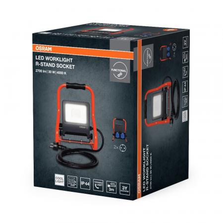 OSRAM Worklight Socket 30W 4000K LED Baufluter Floodlight Baustellenlicht