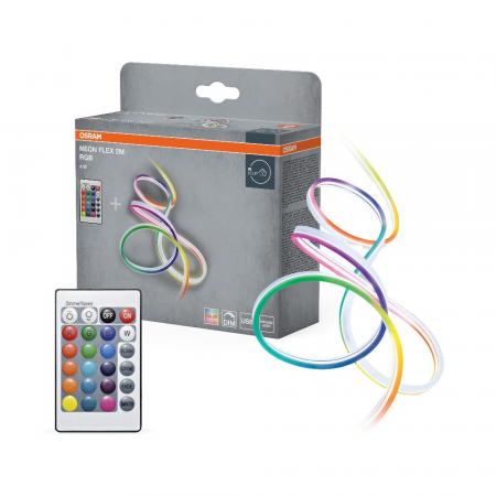 2M Osram LED-Streifen Neon Flex RGB Color mit Fernbedienung USB IP20