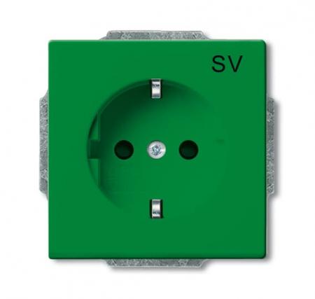 Busch-Jaeger 20 EUCB-13-82-102 SCHUKO® Steckdosen-Einsatz mit Aufdruck