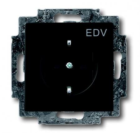 Busch-Jaeger 20 EUCKS/DV-885 SCHUKO® Steckdosen-Einsatz mit Aufdruck "EDV"