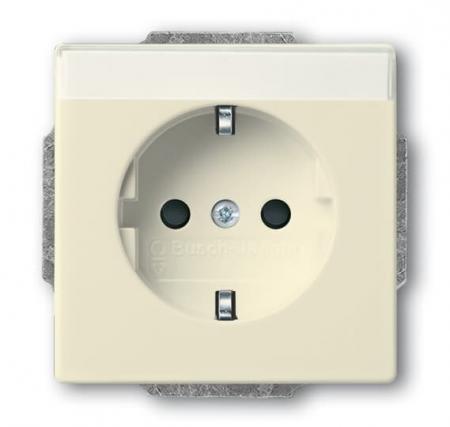 Busch-Jaeger 20 EUCNB-82 SCHUKO® Steckdosen-Einsatz mit Beschriftungsfeld/erh. Berührungsschutz