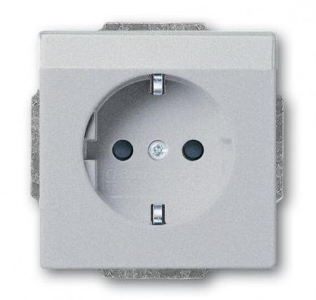 Busch-Jaeger 20 EUCNB-83 SCHUKO® Steckdosen-Einsatz mit Beschriftungsfeld/erh. Berührungsschutz