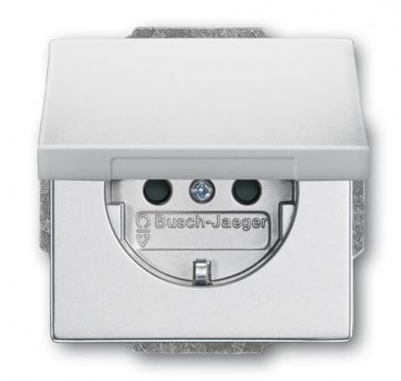 Busch-Jaeger 20 EUKB-83 SCHUKO® Steckdosen-Einsatz mit Klappdeckel und int. erh. Berührungsschutz