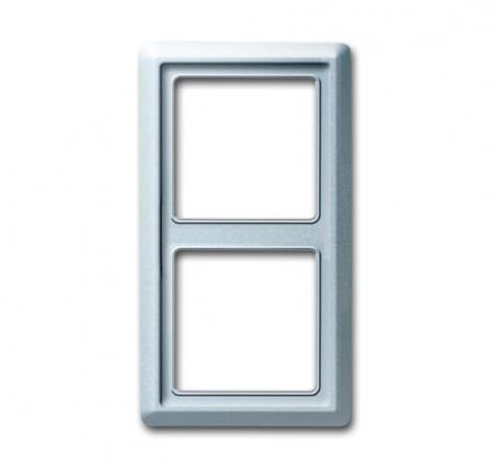Busch-Jaeger 2102-33 Abdeckrahmen 2-fach Allwetter 44 Alusilber IP44