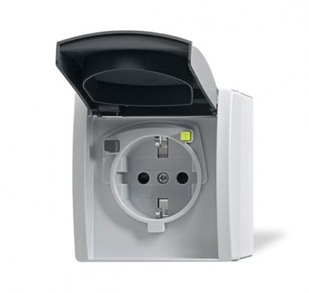 Busch-Jaeger 3120 EWB-53 FI-SCHUKOMAT SCHUKO® Steckdose mit Fehlerstrom-Schutzschalter