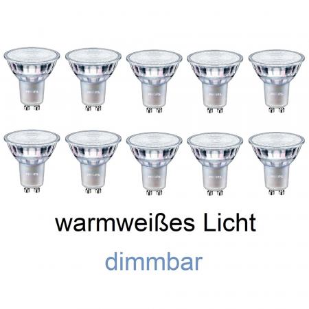 10 x Philips GU10 MASTER Dimmbarer LED Reflektor Expert Color 5.5W wie 50W Ra97 25° warmweißes Licht mit hoher Farbwiedergbae
