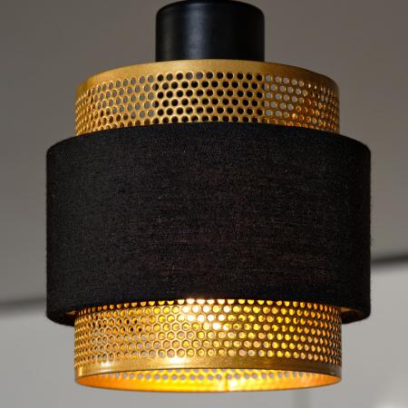 Osram 1-er Decor Hornet schwenkbarer Decken-/Wandspot in Schwarz / Gold mit E14 Leuchtmittel für warmweißes Licht