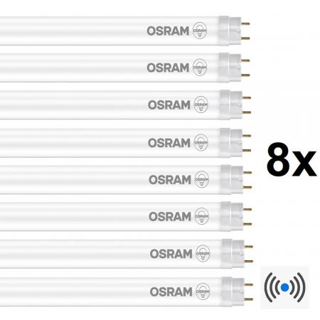 8 x OSRAM LED-Röhre T8 1200 mm 13,1 W 840 G13 2100 lm neutralweiß mit Bewegungssensor für KVG/VVG oder 230 V inkl. Ersatz-Starter