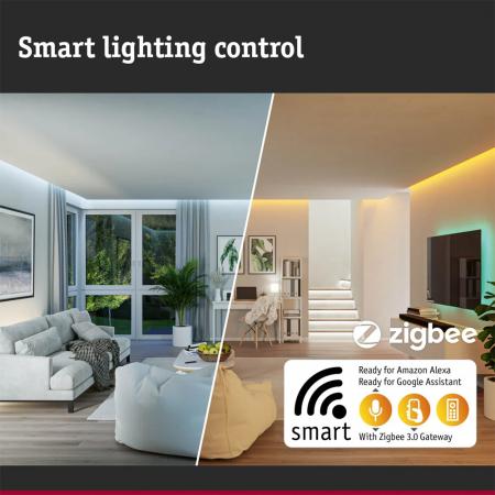 Smart Home LED Panel 295x295mm Weiß matt ZigBee Tunable White Rahmenlos Metall Paulmann 79825