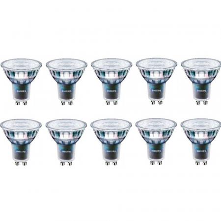10 x Philips GU10 MASTER LED Spot Expert Color 5.5W wie 50W Ra97 3000K 36° dimmbar für warmweiße Akzentbeleuchtung