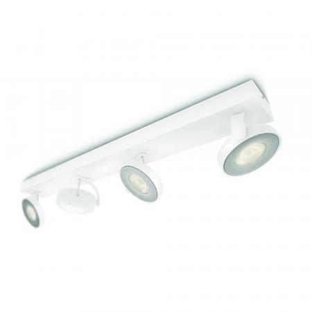 Philips myLiving 4-flammiger weißer LED Spot Clockwork dimmbar