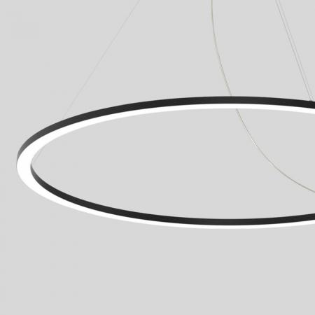 Siteco LED Pendelleuchte Silica 21 Ring-D, Ringunterseite leuchtend, DALI 2, tiefschwarz (RAL 9005) 8420lm 94W