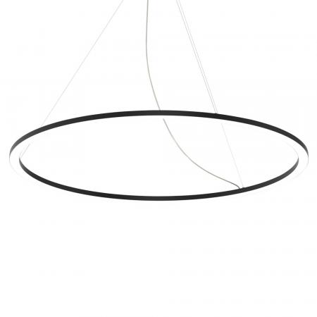 Siteco LED Pendelleuchte Silica 21 Ring-D, Ringunterseite leuchtend, DALI 2, tiefschwarz (RAL 9005) 8420lm 94W